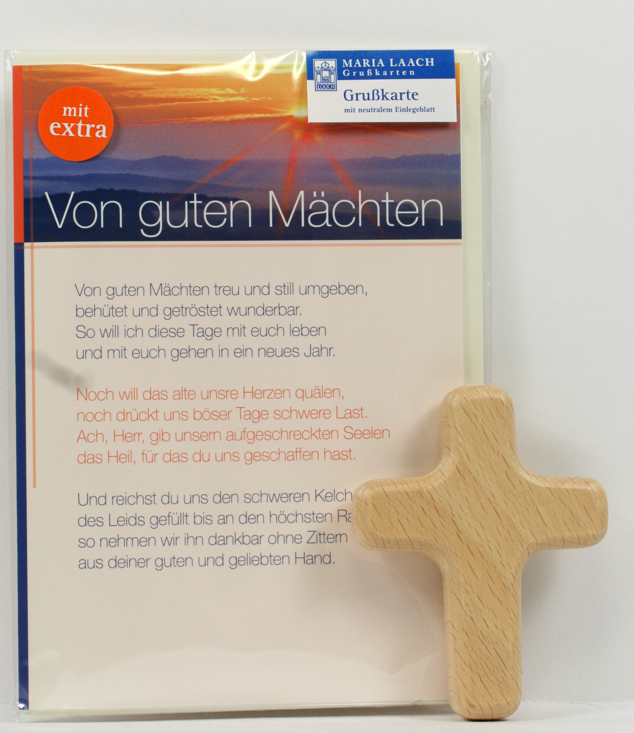 Neutrale Karte - Von guten Mächten & Kreuz Neutrale Karte - Von guten Mächten & Kreuz