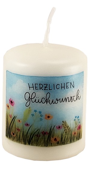 Geburtstagskerze - Blumenwiese Geburtstagskerze - Blumenwiese