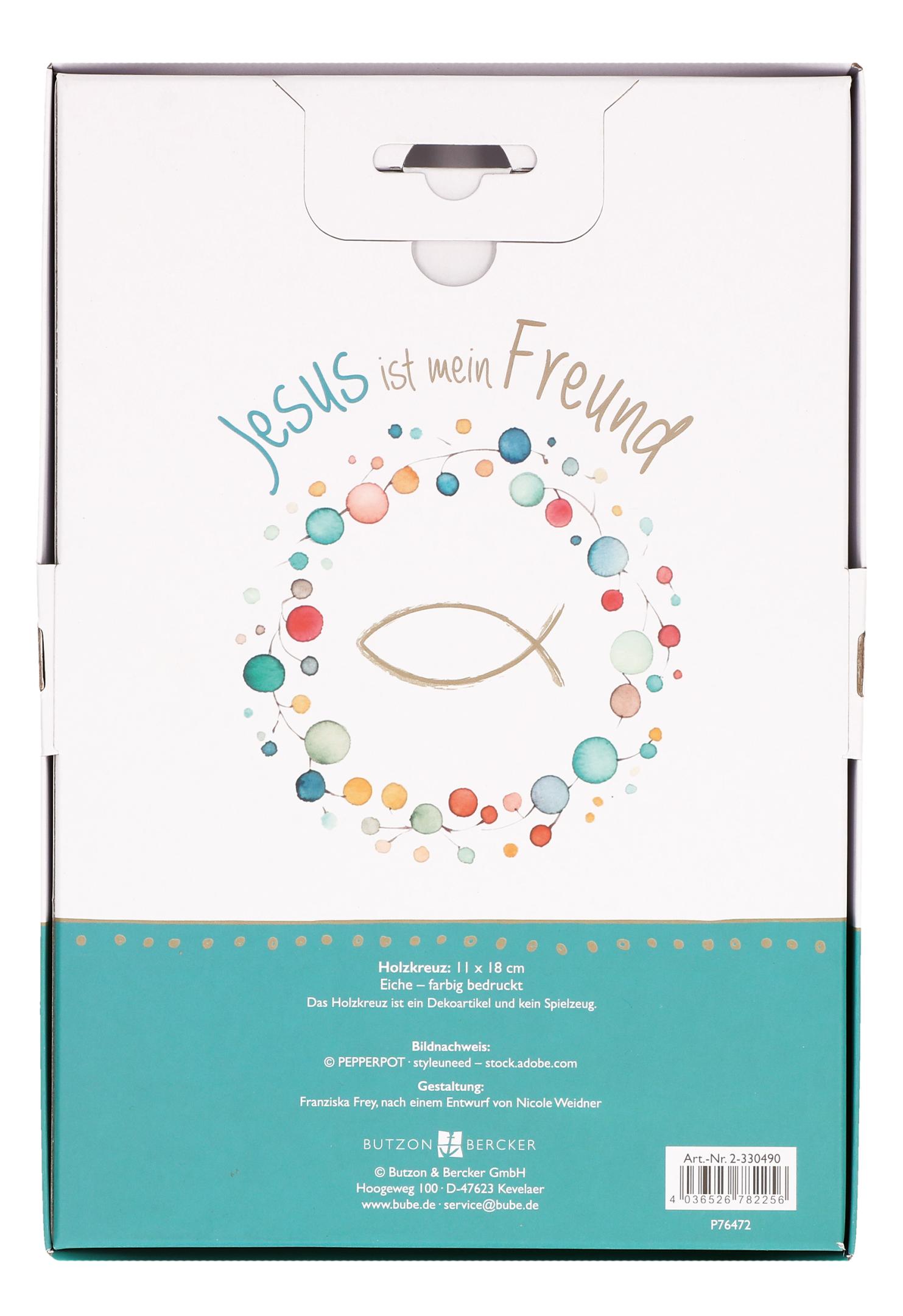 Kinderholzkreuz - Jesus ist mein Freund