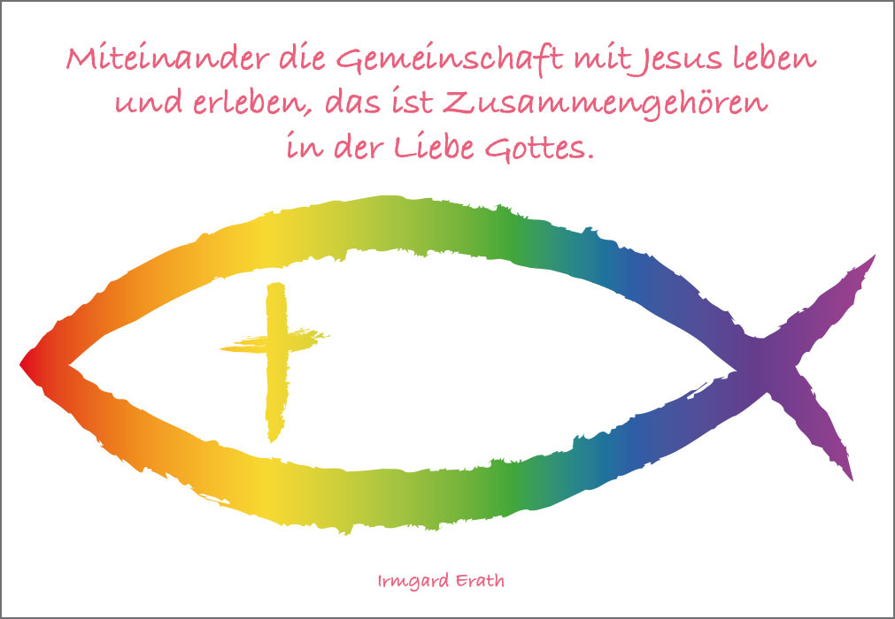 Karte zur Kommunion - Gemeinschaft mit Jesus