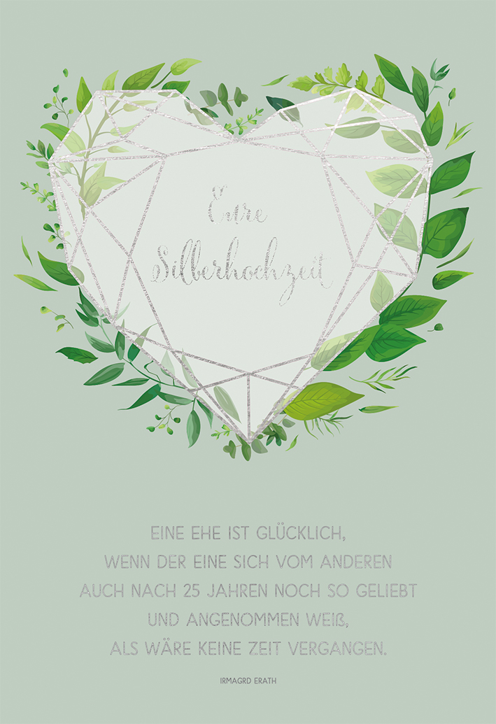 Karte zur Silberhochzeit - Als wäre keine Zeit vergangen Karte zur Silberhochzeit - Als wäre keine Zeit vergangen