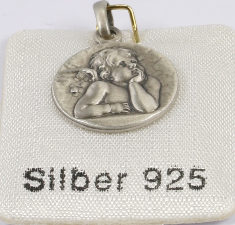 Medaille - Silber-Engel & Runde Form Medaille - Silber-Engel & Runde Form