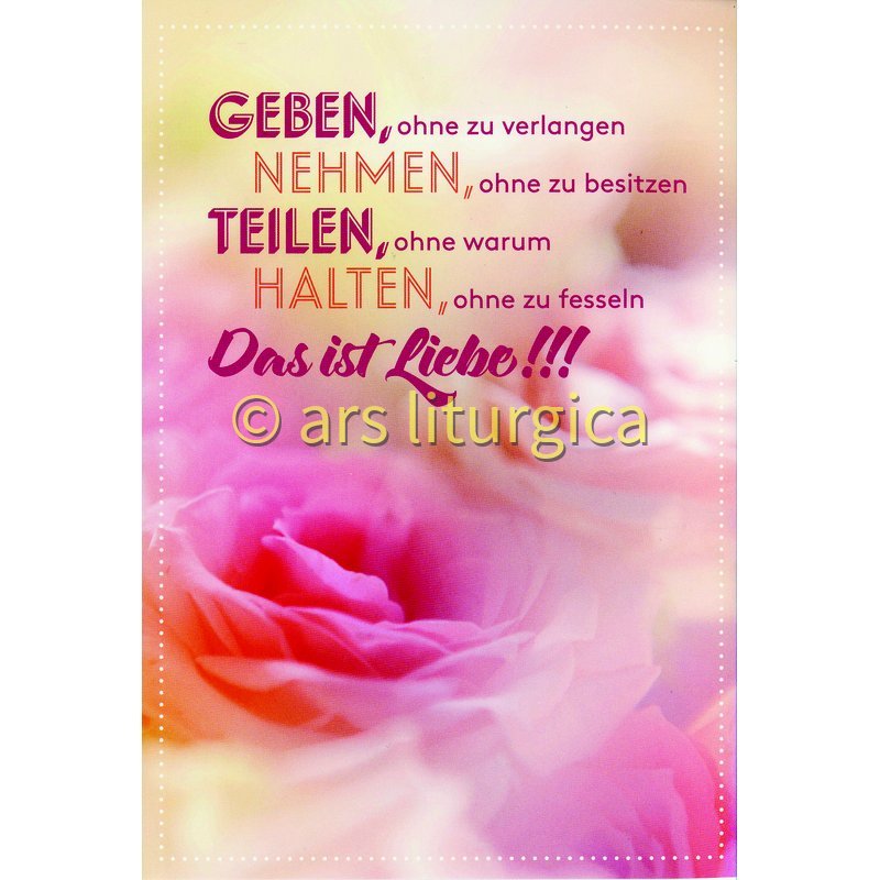 Karte zur Hochzeit - Geben, ohne zu verlangen ... Karte zur Hochzeit - Geben, ohne zu verlangen ...
