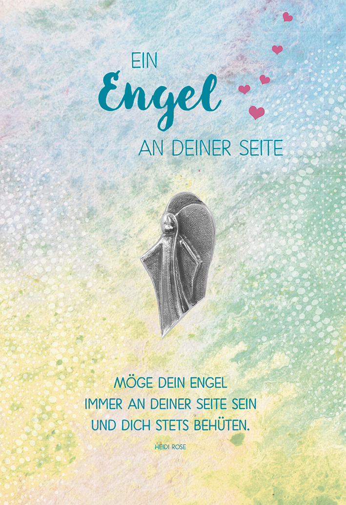Karte zum Geburtstag - Ein Engel an deiner Seite & Handschmeichler Karte zum Geburtstag - Ein Engel an deiner Seite & Handschmeichler