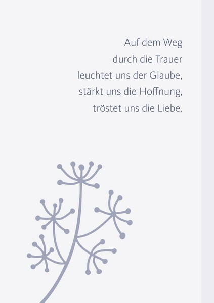 Trauerkarte - Auf dem Weg durch die Trauer... Trauerkarte - Auf dem Weg durch die Trauer...