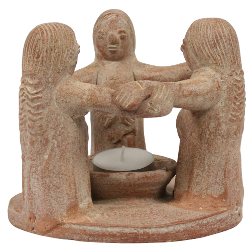 Tonskulptur - Freundeskreis & Teelicht Tonskulptur - Freundeskreis & Teelicht