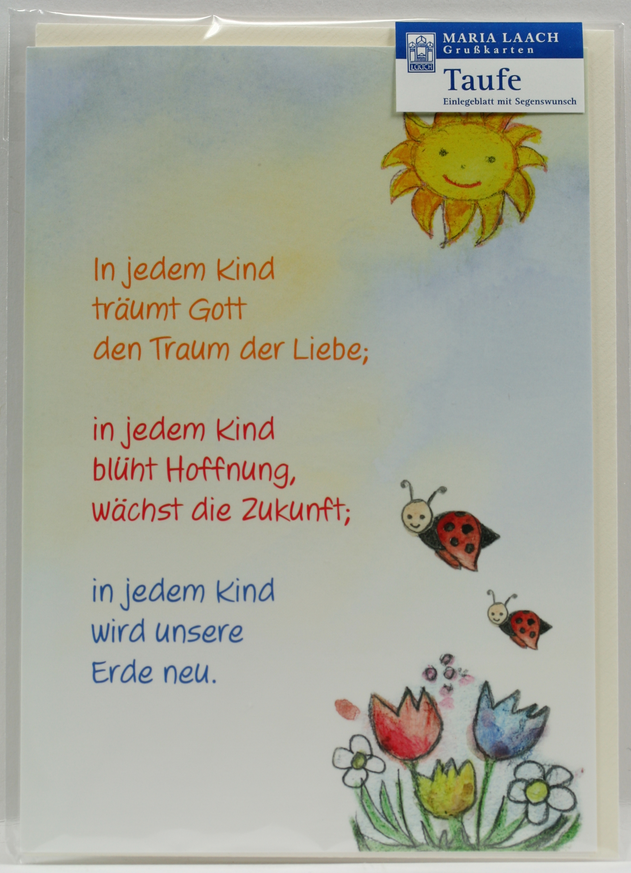 Karte zur Taufe - In jedem Kind ... Karte zur Taufe - In jedem Kind ...