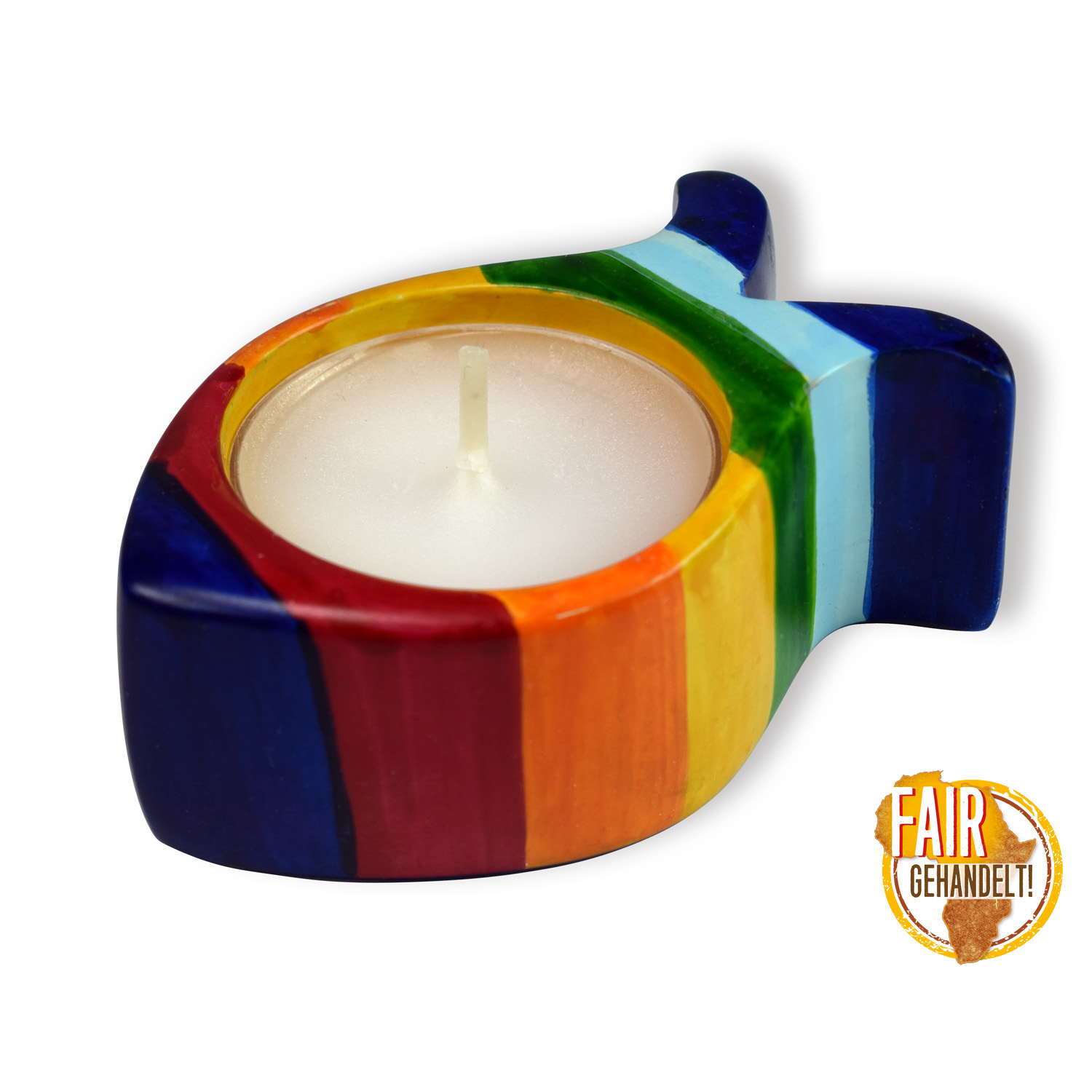 Teelichthalter - Ichthys & Regenbogen Teelichthalter - Ichthys & Regenbogen
