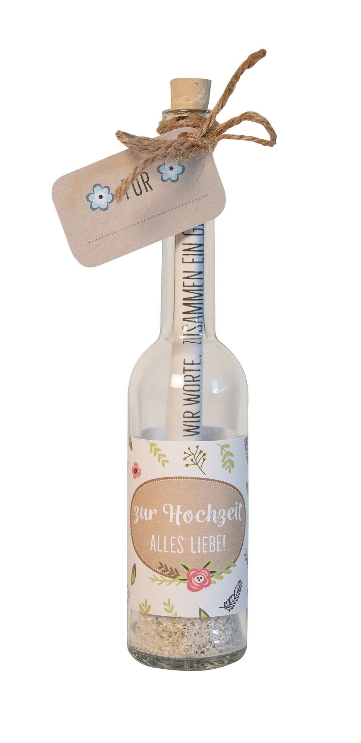 Flaschenpost - Zur Hochzeit alles Liebe & Geldgeschenk Flaschenpost - Zur Hochzeit alles Liebe & Geldgeschenk