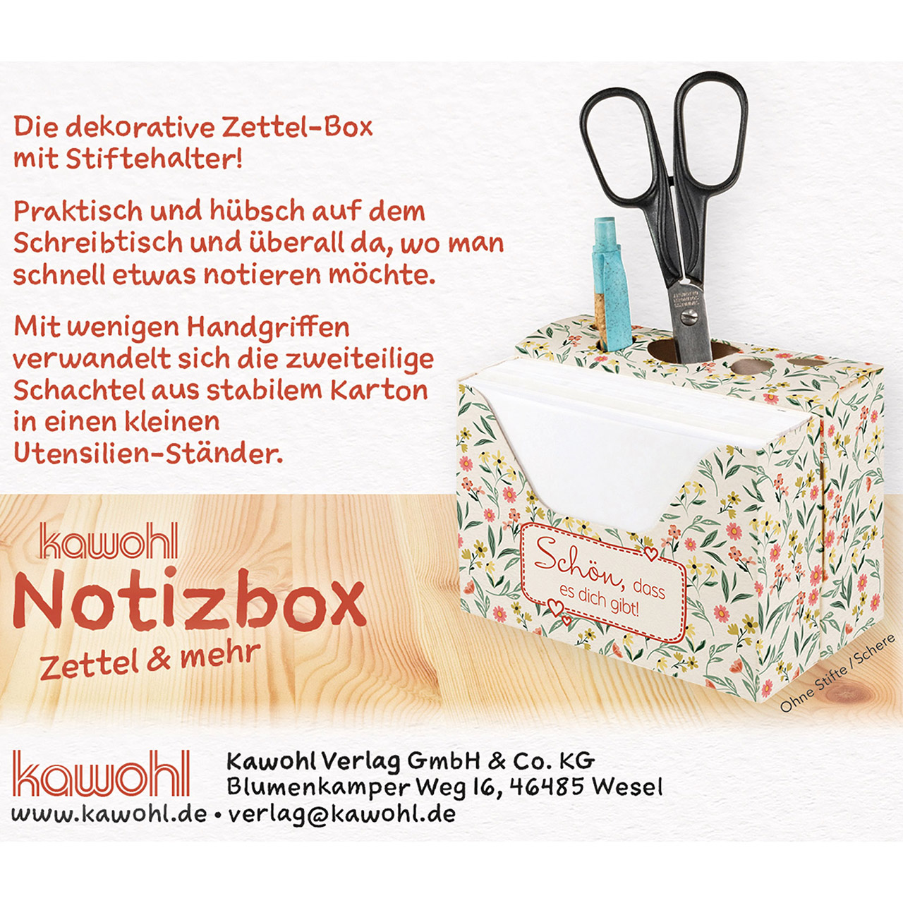 Notizbox - Schön, dass es dich gibt!