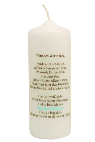 Tischkerze - Engel des Vertrauens & Rückseitentext Tischkerze - Engel des Vertrauens & Rückseitentext