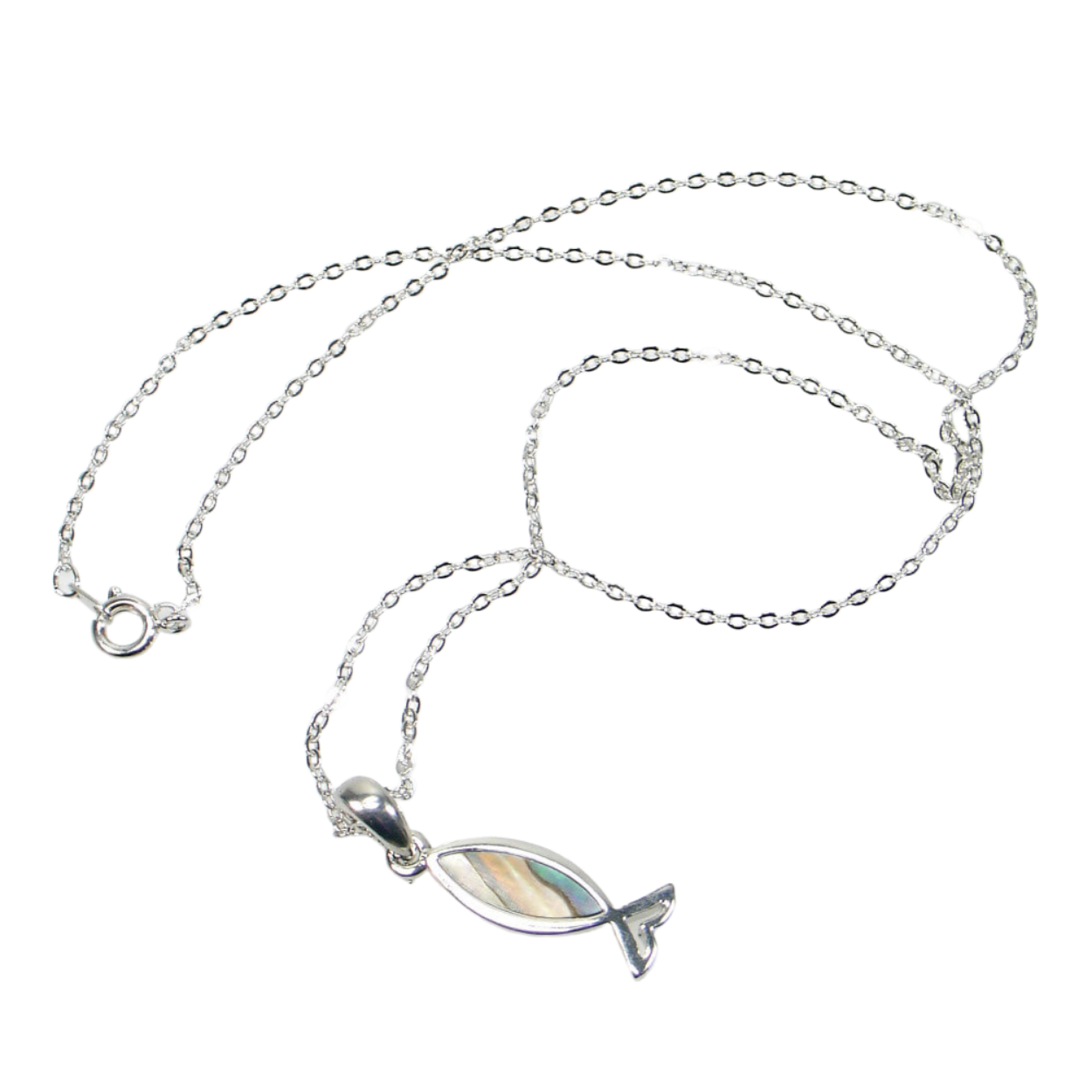 Halskette - Perlmutt-Fisch Halskette - Perlmutt-Fisch