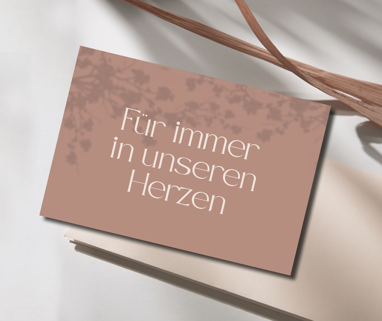 Trauerkarte - Für immer in unserem Herzen Trauerkarte - Für immer in unserem Herzen