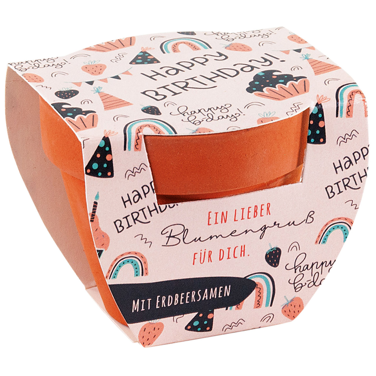 Blumensamen - Happy Birthday & Erdbeeren Blumensamen - Happy Birthday & Erdbeeren