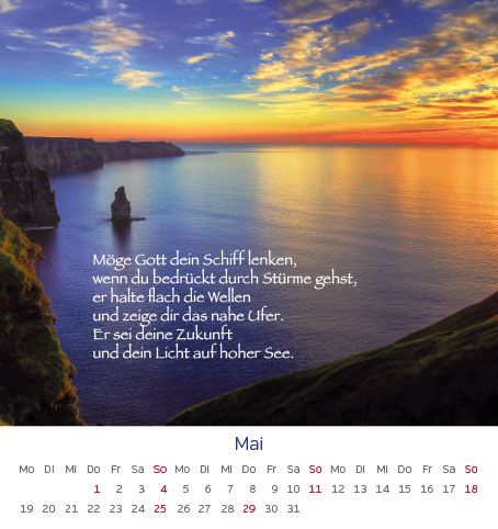 Kalender - Irische Segenssprüche & 2025