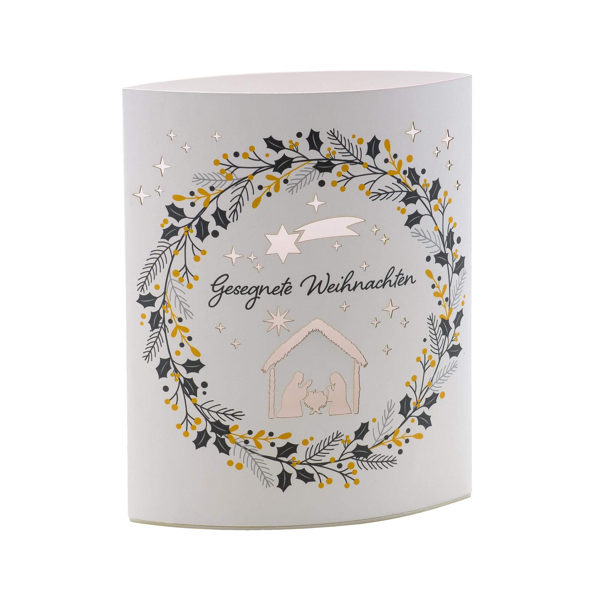 LED-Leuchte - Gesegnete Weihnachten & Krippe