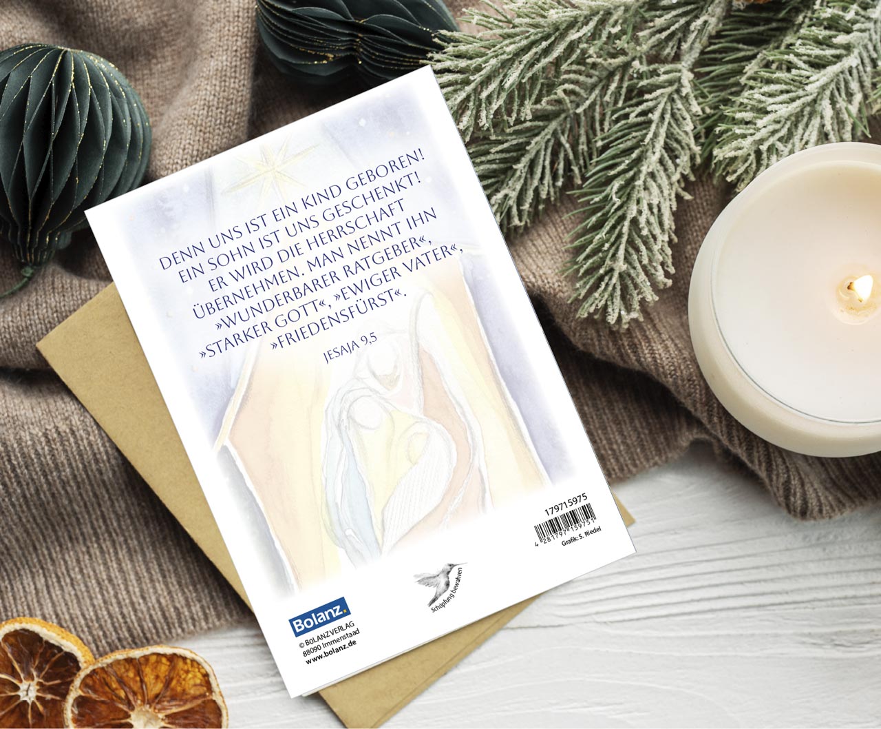 Weihnachtskarte - Heilige Familie