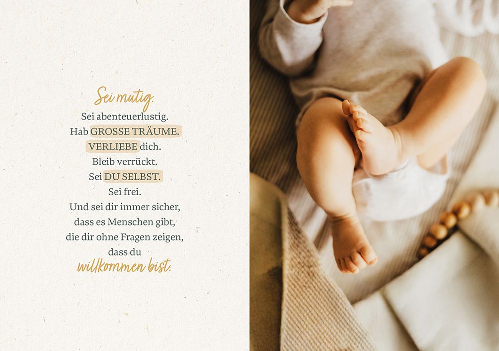 Geschenkbuch zur Geburt - Willkommen im Leben