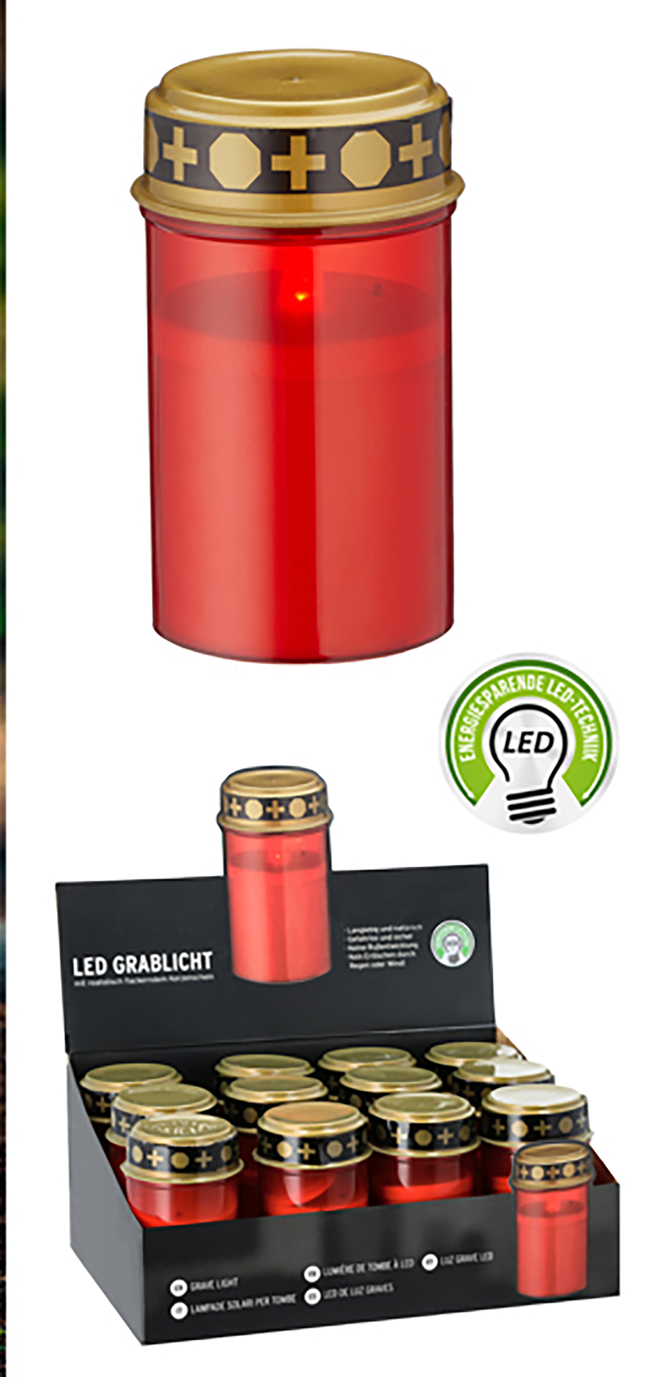 Grablicht - LED & Rot