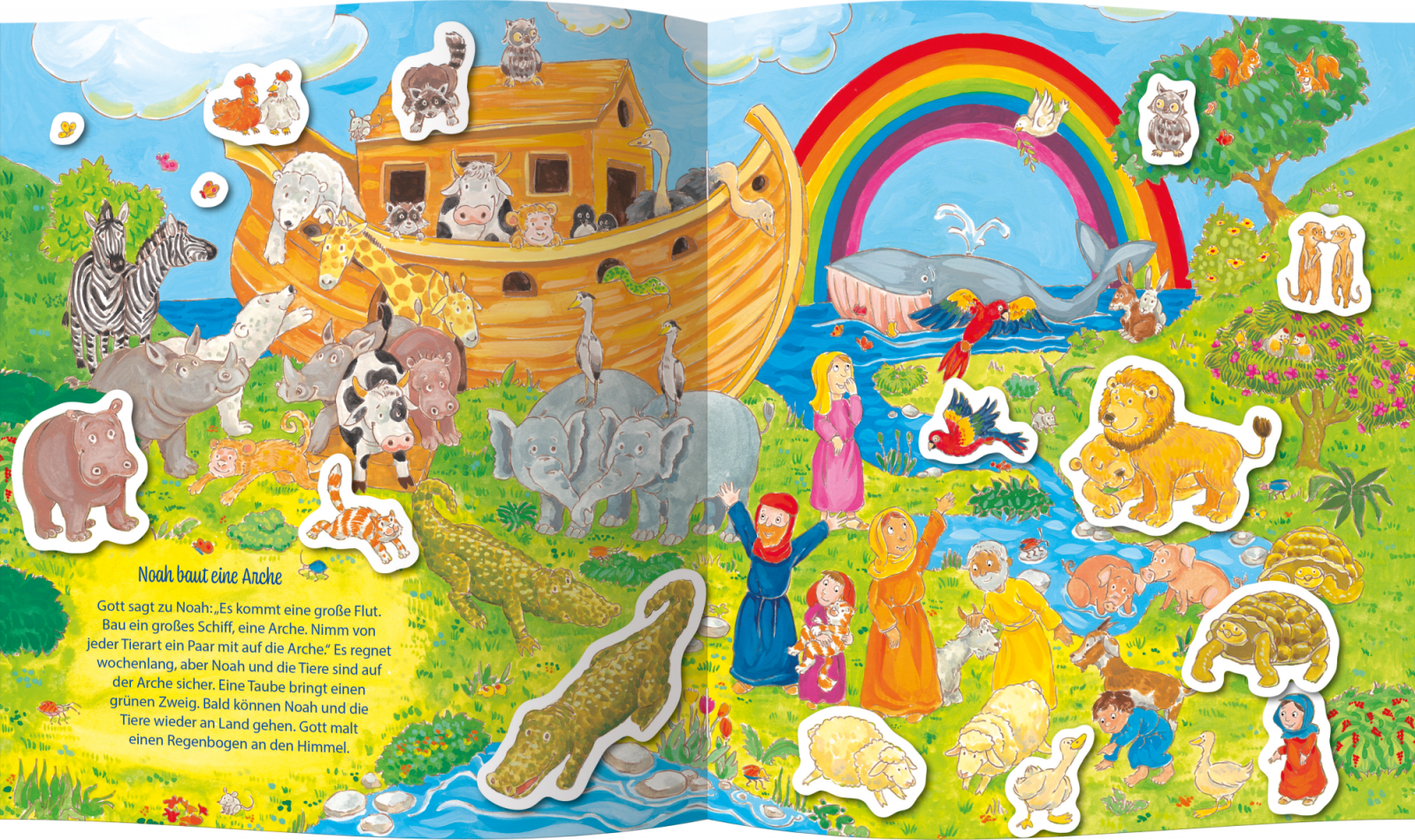 Kinderbuch - Bibel-Wimmel-Stickerbuch