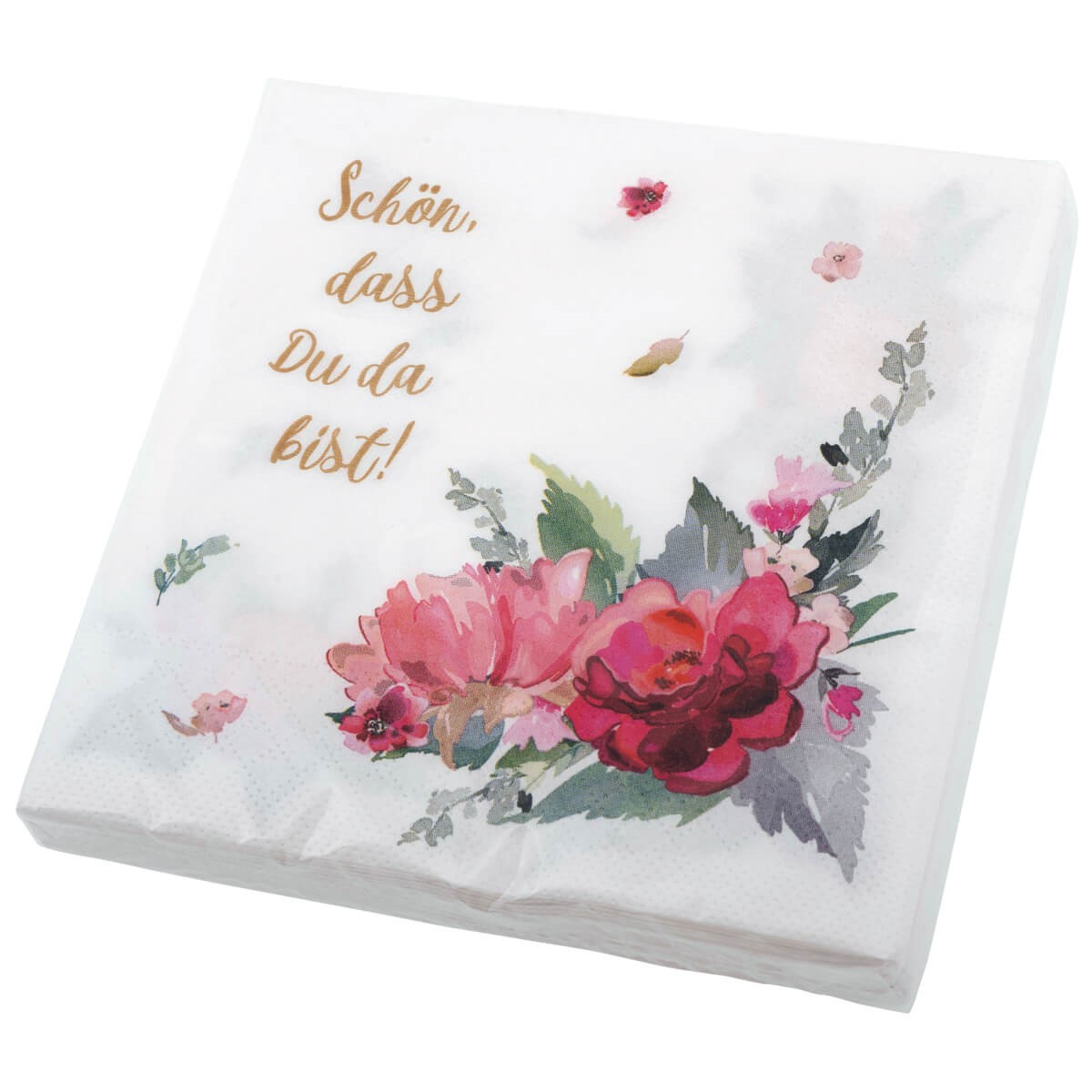 Servietten - Rosen & Schön, dass du da bist Servietten - Rosen & Schön, dass du da bist