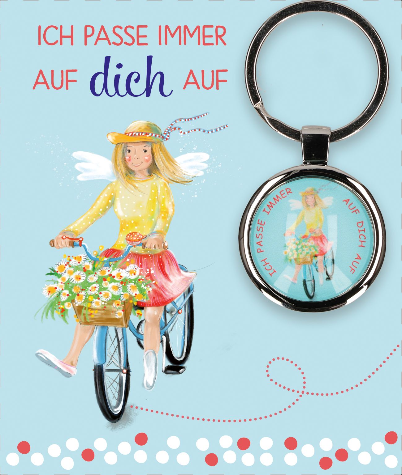 Schutzengel-Schlüsselanhänger - Ich passe immer auf dich auf Schutzengel-Schlüsselanhänger - Ich passe immer auf dich auf