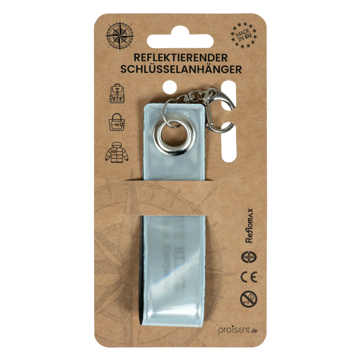 Schlüsselanhänger – Kompass & Reflekt