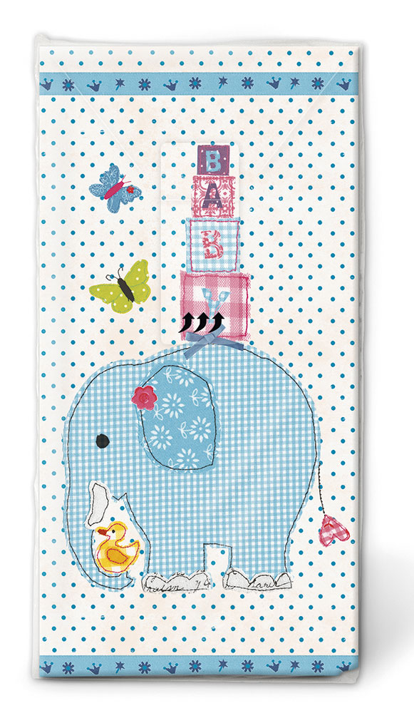 Taschentücher - Elefant & Blau Taschentücher - Elefant & Blau