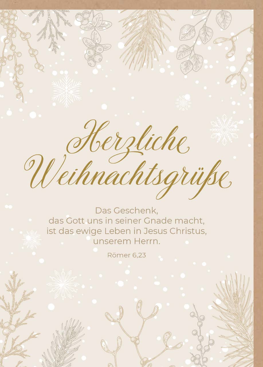 Karte zu Weihnachten - Das ewige Leben