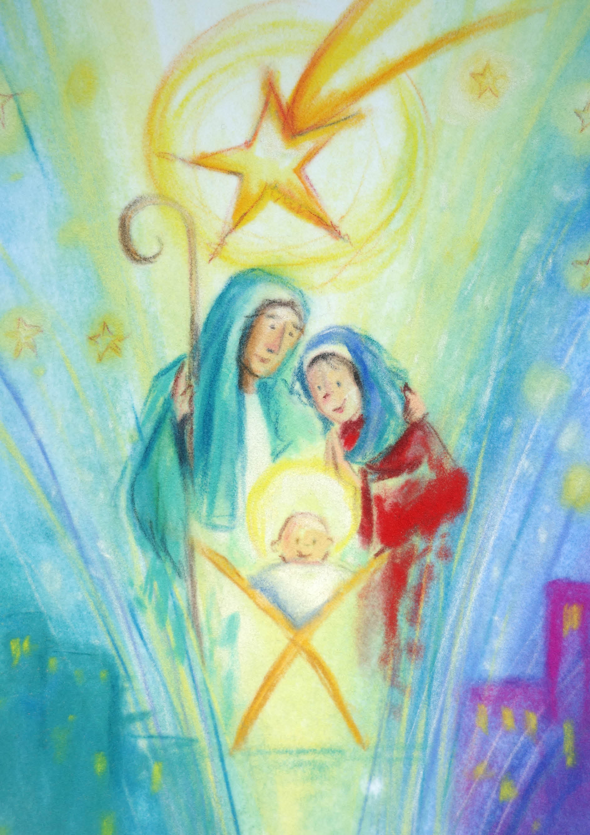 Weihnachtskarte - Geboren für uns