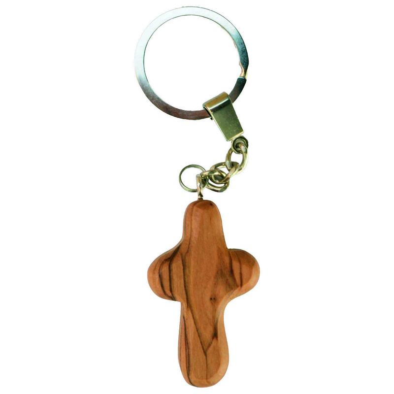 Schlüsselanhänger ? Kreuz & Olivenholz