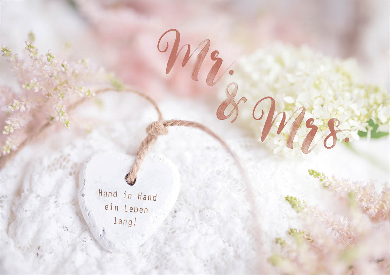 Hochzeitskarte - Mr. & Mrs. Hochzeitskarte - Mr. & Mrs.