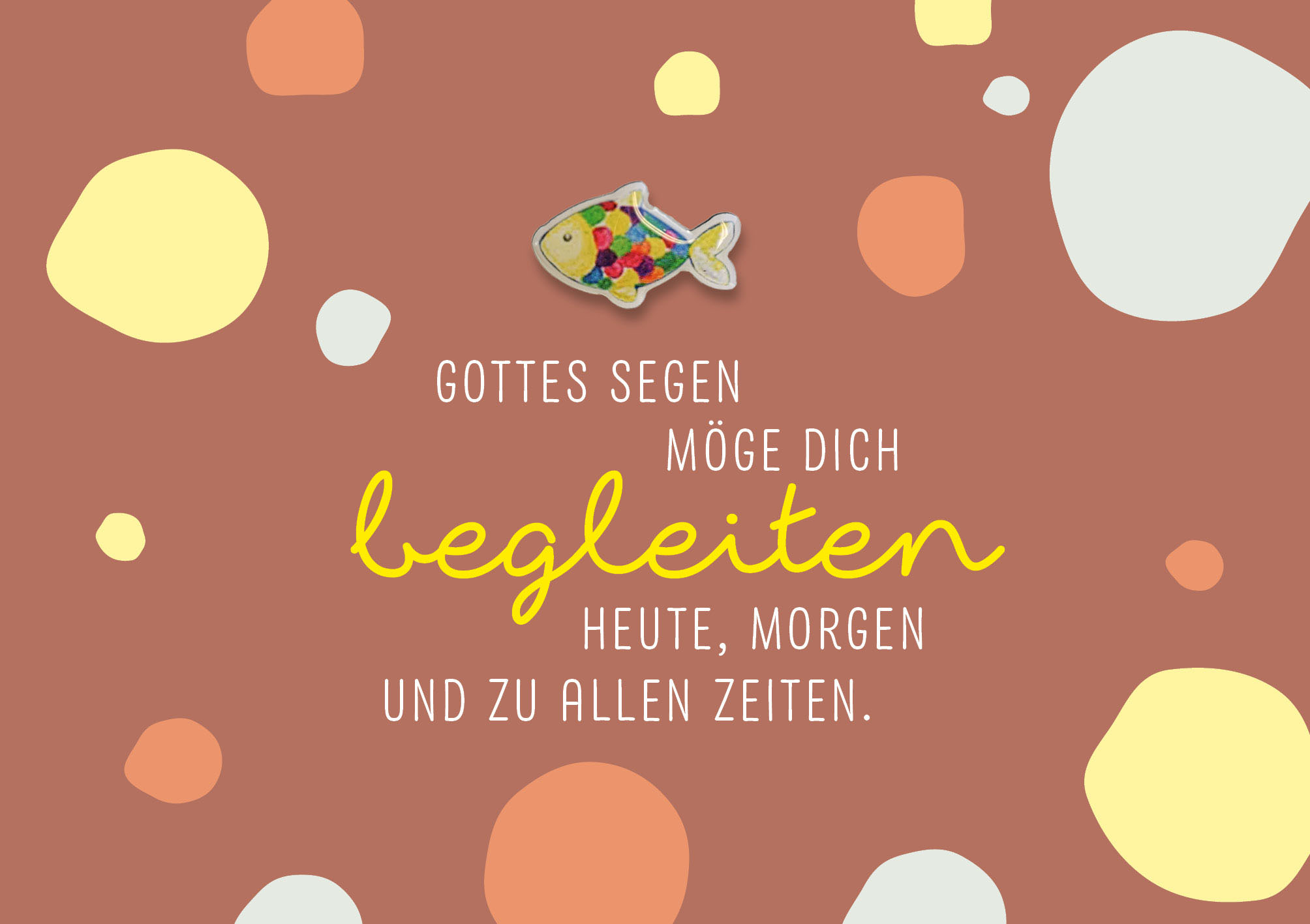 Neutrale Karte - Gottes Segen & Fisch-Pin Neutrale Karte - Gottes Segen & Fisch-Pin