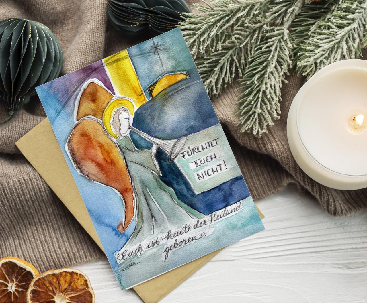 Weihnachtskarte - Fürchtet euch nicht!