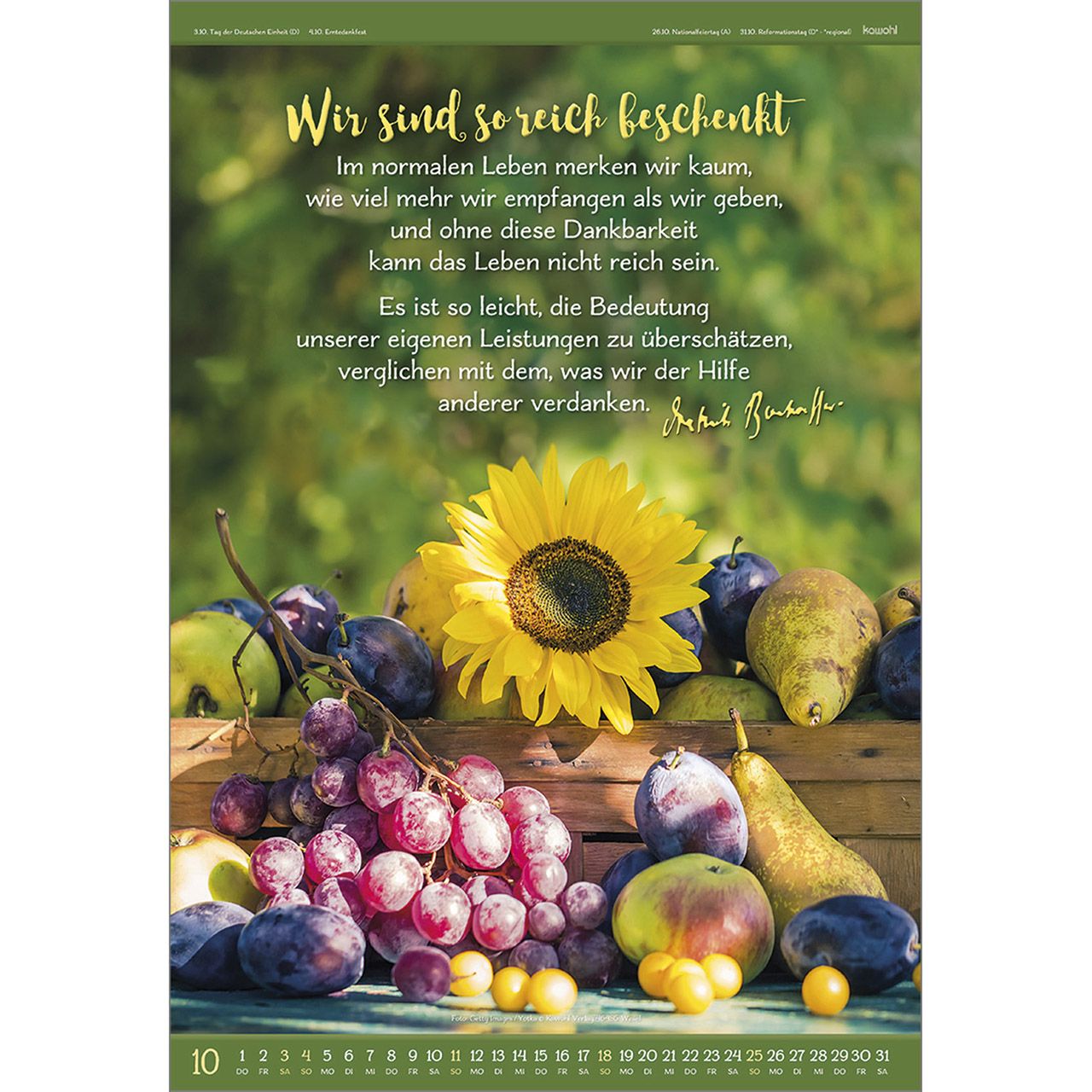 Kalender - Gott ist für uns & 2026