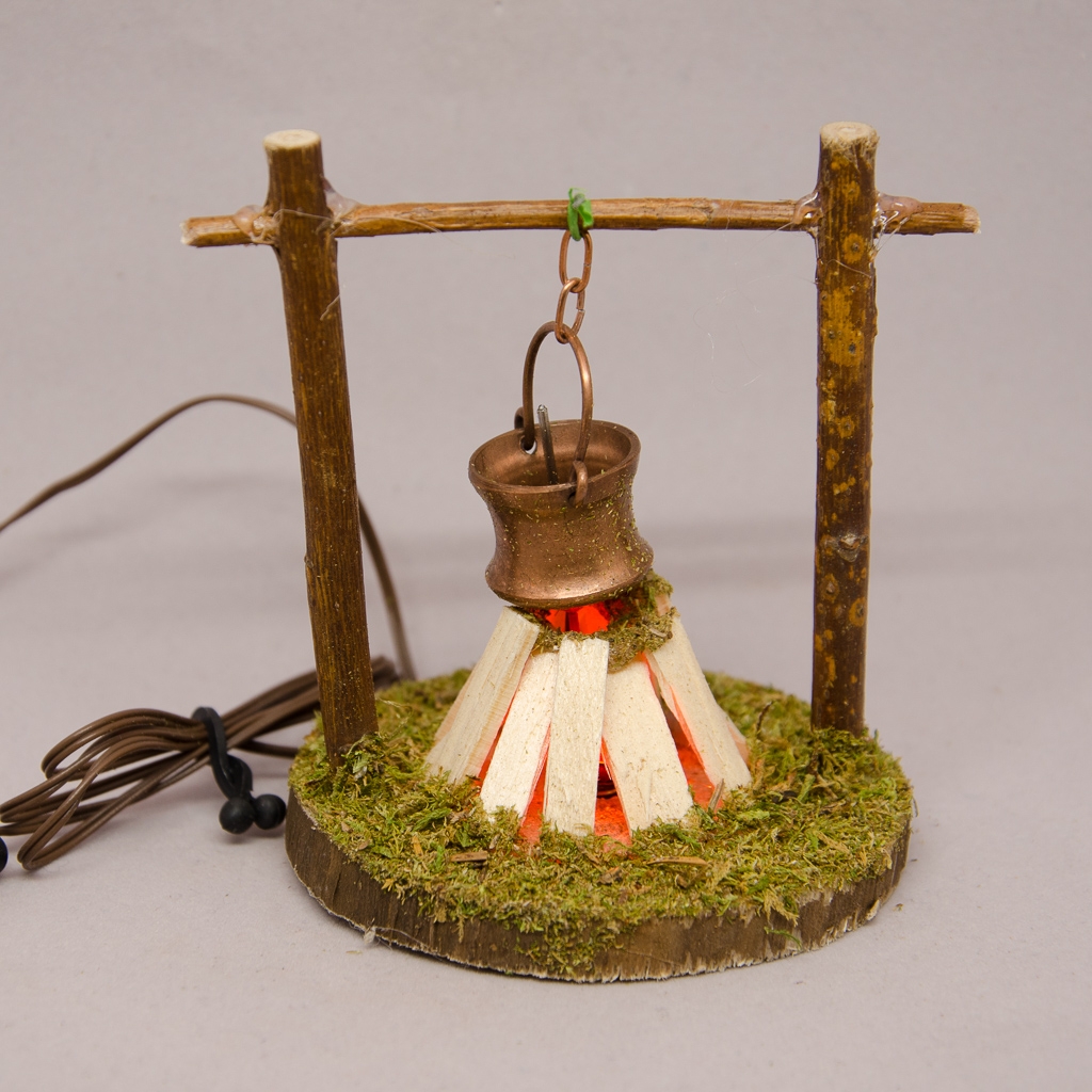 Krippenzubehör - Rauchlagerfeuer mit Destillat Krippenzubehör - Rauchlagerfeuer mit Destillat