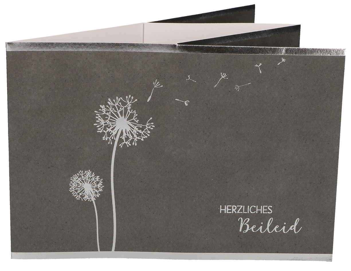 Teelichtkarte zur Trauer - Herzliches Beileid & Pusteblume Teelichtkarte zur Trauer - Herzliches Beileid & Pusteblume
