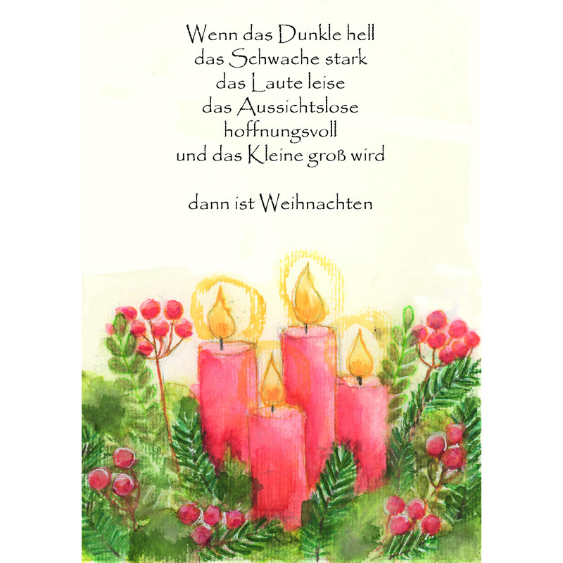 Weihnachtskarte - Wenn das Dunkle hell