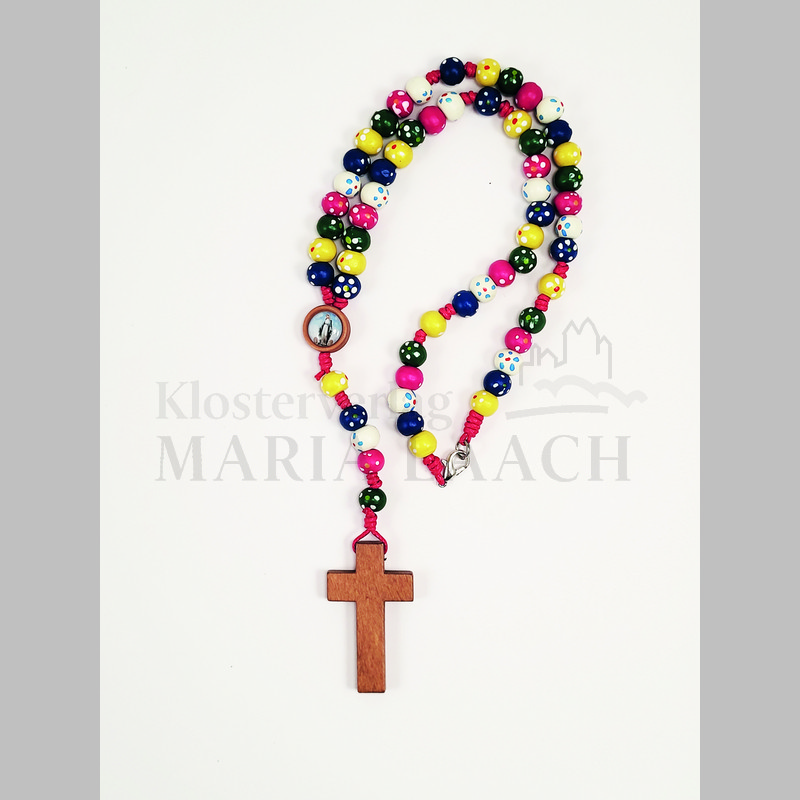 Kinder-Rosenkranz - Bunte Perlen & Holzkreuz Kinder-Rosenkranz - Bunte Perlen & Holzkreuz