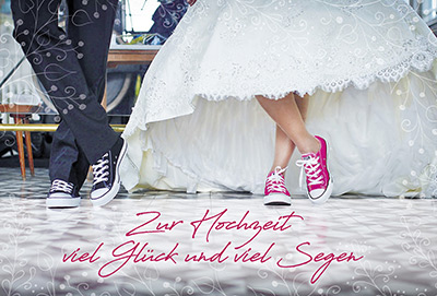 Karte zur Hochzeit - Viel Glück und viel Segen Karte zur Hochzeit - Viel Glück und viel Segen